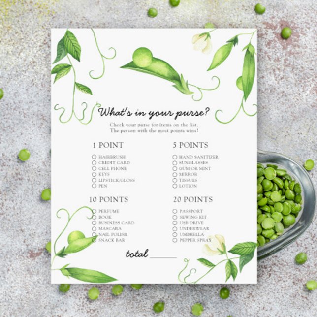 Baby shower de pois - Qu'y a-t-il dans votre sac (Créateur téléchargé)