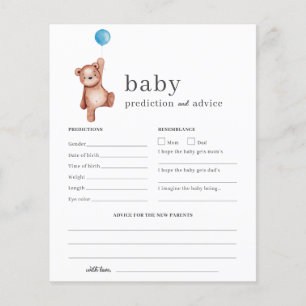 Baby shower de prédiction et conseil pour bébé Jeu