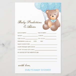 Baby shower de prédiction et de conseils pour bébé