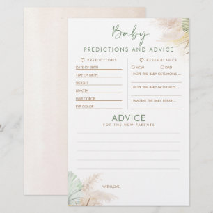Baby shower de prédictions et conseils pour bébés