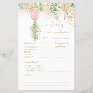 Baby shower de prédictions et conseils pour bébés