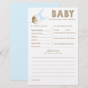 Baby shower de prédictions et conseils pour bébés