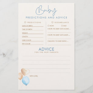Baby shower de prédictions et conseils pour bébés 