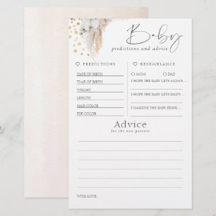 Baby shower de prédictions et conseils pour bébés