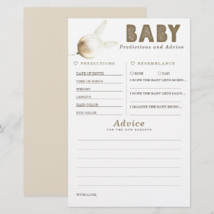 Baby shower de prédictions et conseils pour bébés
