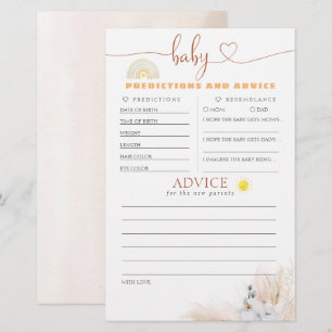 Baby shower de prédictions et conseils pour bébés 