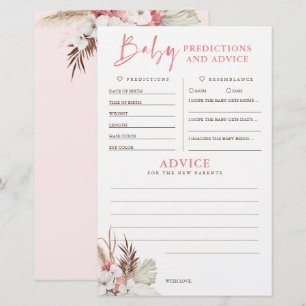 Baby shower de prédictions et conseils pour bébés