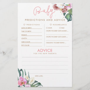 Baby shower de prédictions et conseils pour bébés