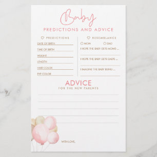 Baby shower de prédictions et conseils pour bébés