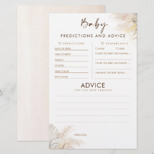 Baby shower de prédictions et conseils pour bébés