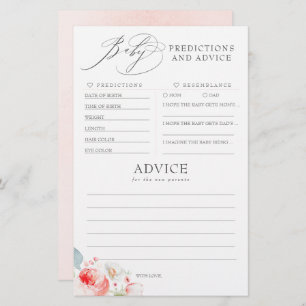 Baby shower de prédictions et conseils pour bébés