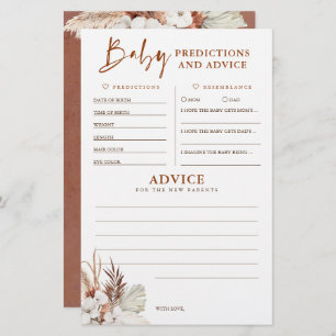 Baby shower de prédictions et conseils pour bébés 