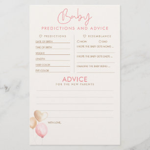 Baby shower de prédictions et conseils pour bébés
