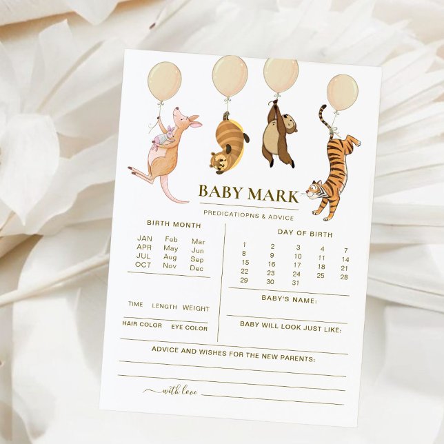 Baby shower de prédictions pour les animaux de boi (Créateur téléchargé)