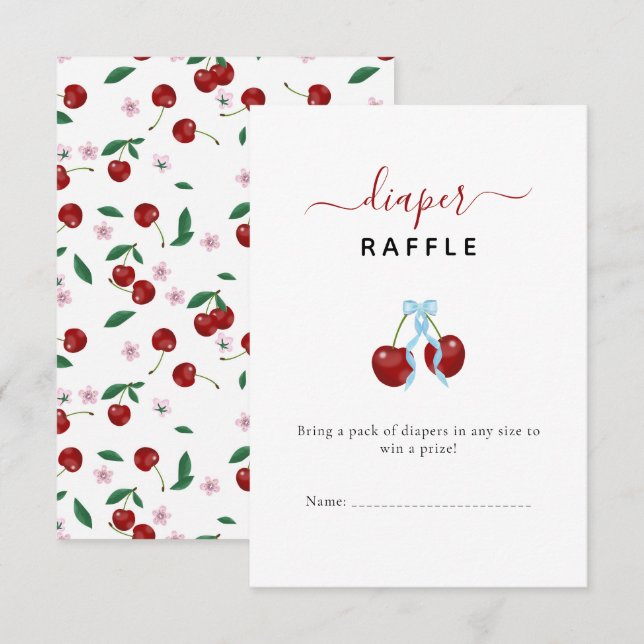 Baby shower de rousseur de cerise Bleu Bow Boy (Devant / Derrière)