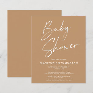 Baby shower de script minimaliste de ton de la Ter
