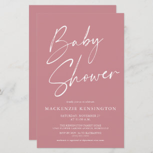 Baby shower de script simple pour Rose Dusty