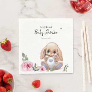 Baby shower de serviette en papier au design migno