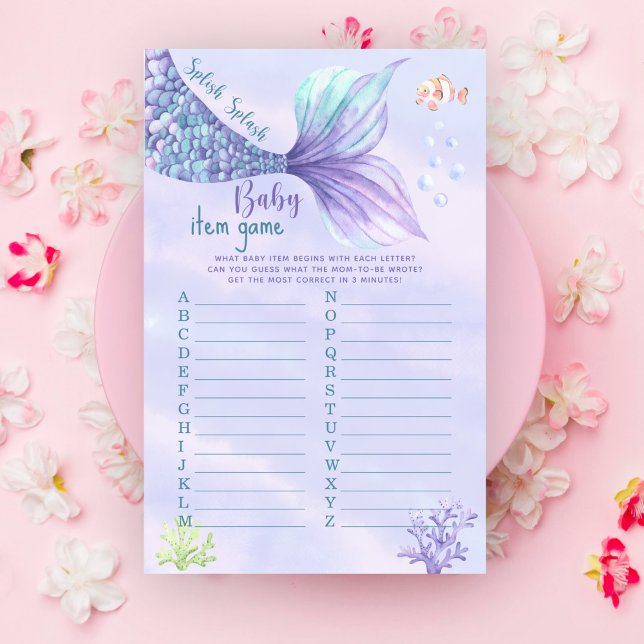 Baby shower de sirène sous la mer Baby Item Jeu (Créateur téléchargé)