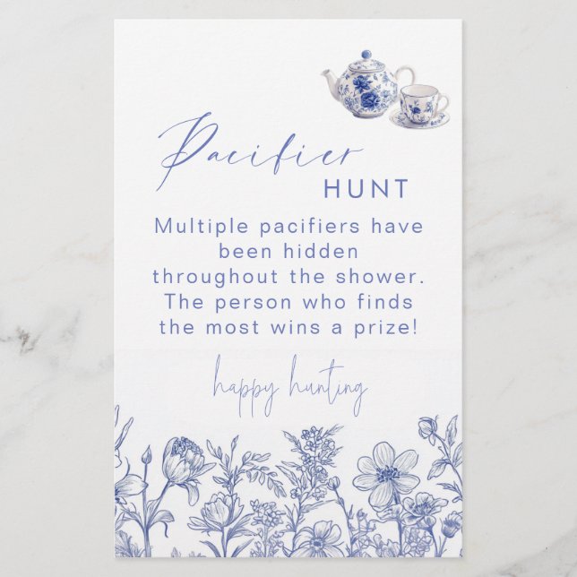 Baby shower de temps de thé de toile chasse pacifi (Devant)