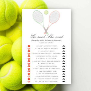 Baby shower de tennis sur le thème mariage - Il a