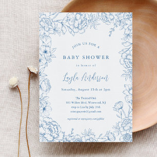 Baby shower DE TOILE FRANÇAIS Invitation