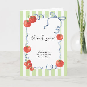Baby shower de tomate aquarelle merci
