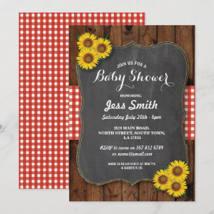 Baby shower de tournesol Invitation de chaland rus