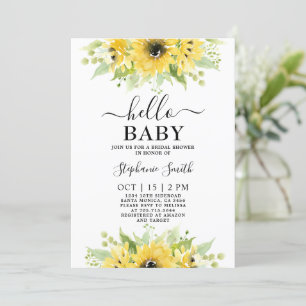 Baby shower de tournesol Invitation fille