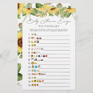 Baby shower de tournesol vert Emoji Jeu