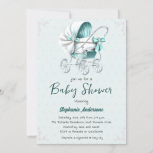 Baby shower de transport bébé mignon Invitation