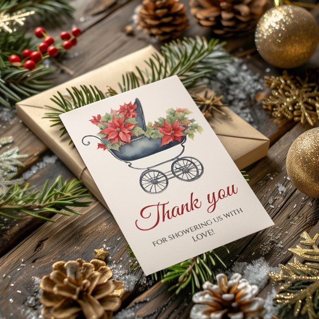 Baby shower de transport de Noël Merci (Créateur téléchargé)