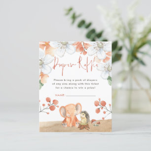 Baby shower de trèfle de hérisson éléphant budgéta