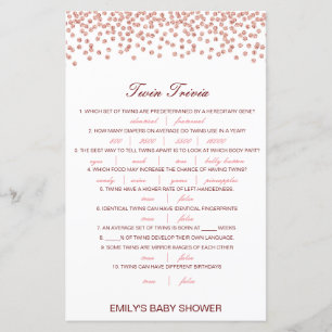 Baby shower de Trivia Twin pour bébé modifiable av