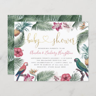 Baby shower de Tropiques de script manuscrits Budg