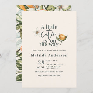 Baby shower de typographie botanique de Citrus cut