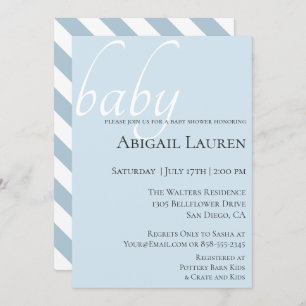 Baby shower de typographie moderne chic Invitation