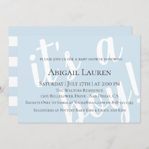 Baby shower de typographie moderne chic Invitation