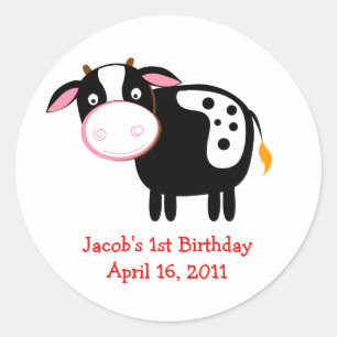 BABY SHOWER de VACHE FERMIÈRE ou Stickers Faveur d