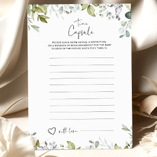 Baby shower de verdure Game Time Capsule