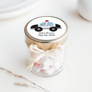 Baby shower de voiture de police ou Sticker Faveur