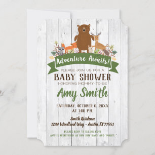 Baby shower de Woodland chute Invitation russe