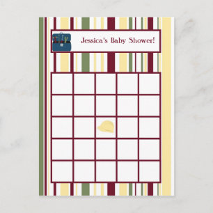 Baby shower de zone de construction - Carte de bin