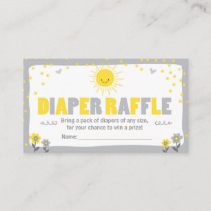 Baby shower Déchets Carte Raffle Sunshine Neutre