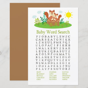 Baby shower d'écureuil mignon Mot de recherche