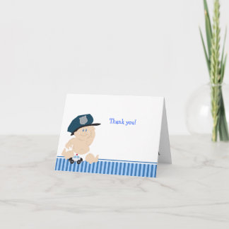 BABY SHOWER DES AGENTS DE POLICE Merci notes