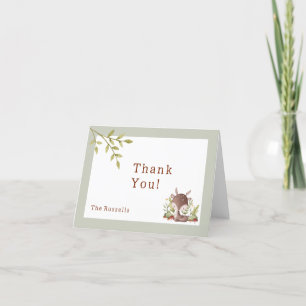 Baby shower des animaux de bois cerfs Merci