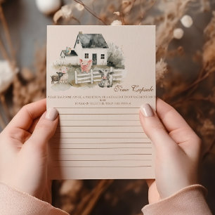 Baby shower des animaux de ferme aquarelle