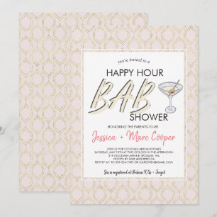 Baby shower des couples  Carte Happy Hour Card