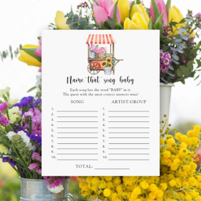 Baby shower des fleurs du marché - Nom que Baby So (Créateur téléchargé)